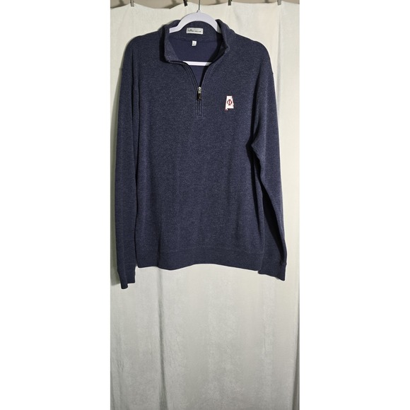 PETER MILLAR 1/4 Zip Golf Pullover Mens Large Blue - Picture 1 of 8